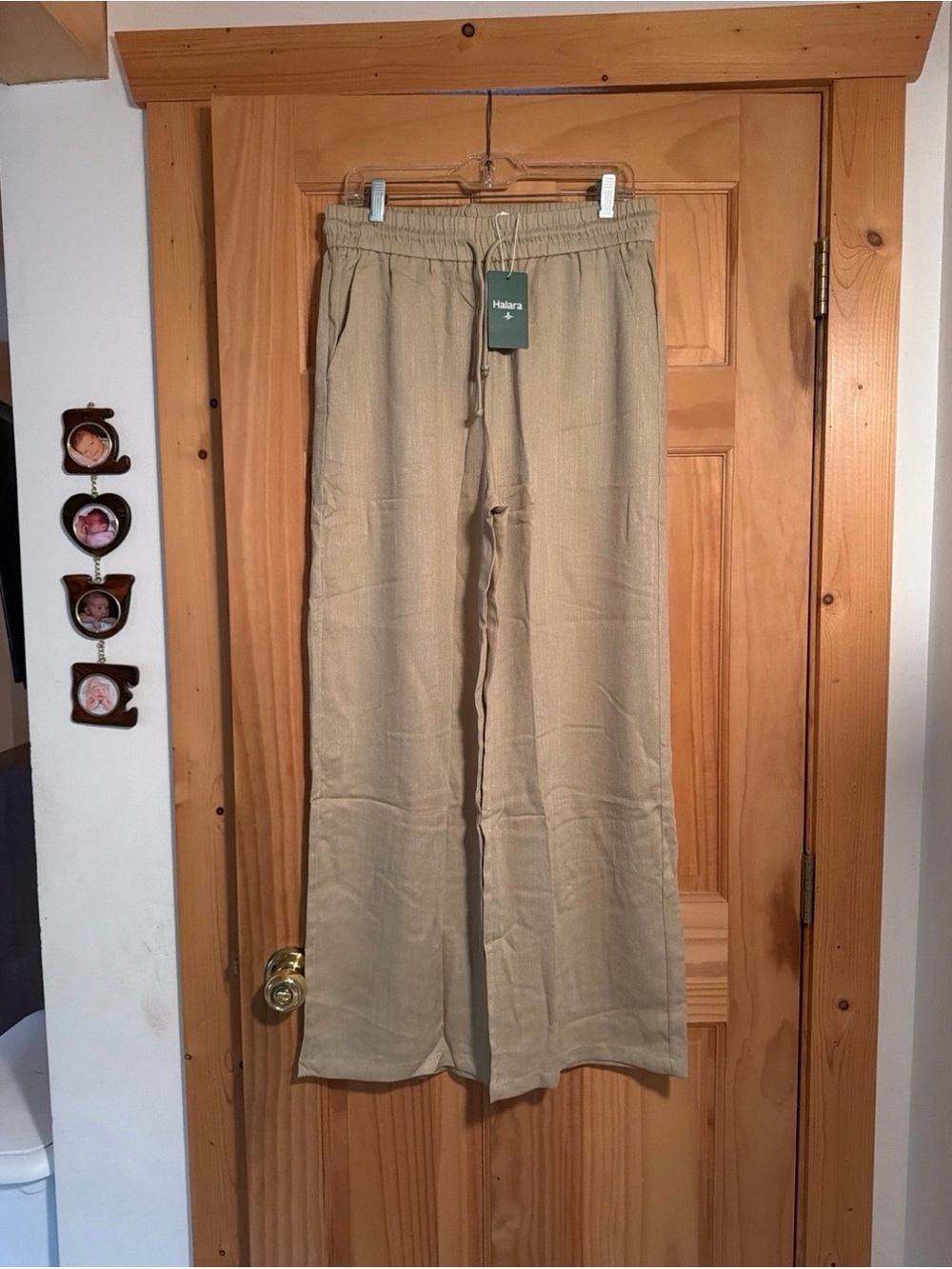 HALARA Linen-Blend Wide Leg Pants Tall Large NWT